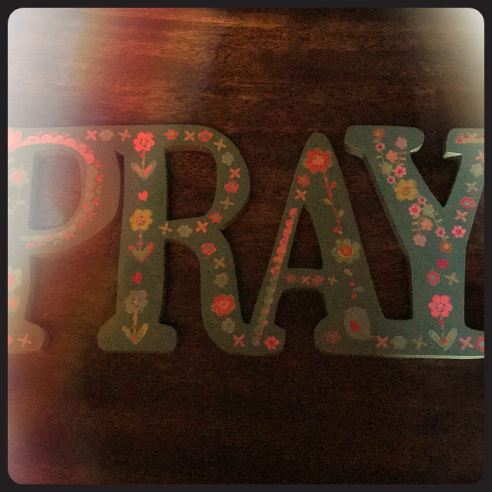Wooden Hand-painted Pray Sign